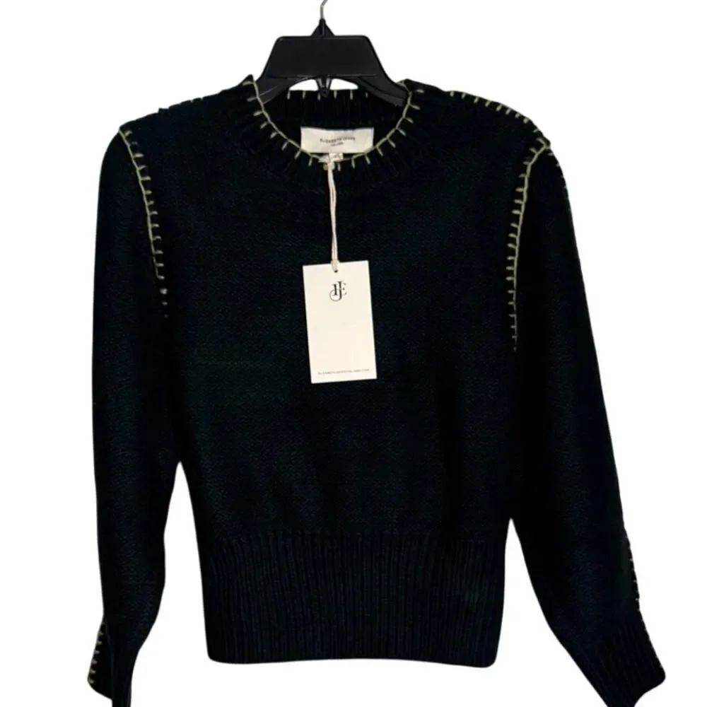 NWT Elizabeth James the Label Green Cheyenne Sweater Sz. XS - Picture 3 of 6
